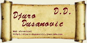 Đuro Dušanović vizit kartica